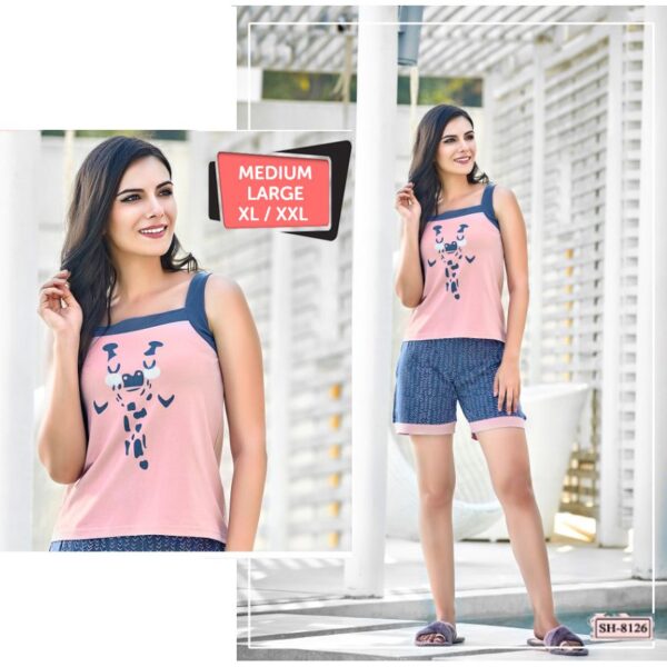 Trendy Shorts sleeveless Set Loungewear (SH-8126)
