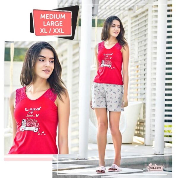 Trendy Shorts Sleeveless Set Loungewear (SH-8127)