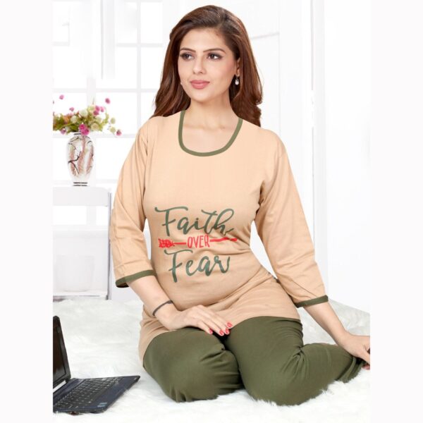 Cotton 3/4th Sleeves Pajama Set (4054)