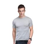 Men Basic Plain Cotton T-Shirt Bio Washed (SC-M-PT-L.GREY)