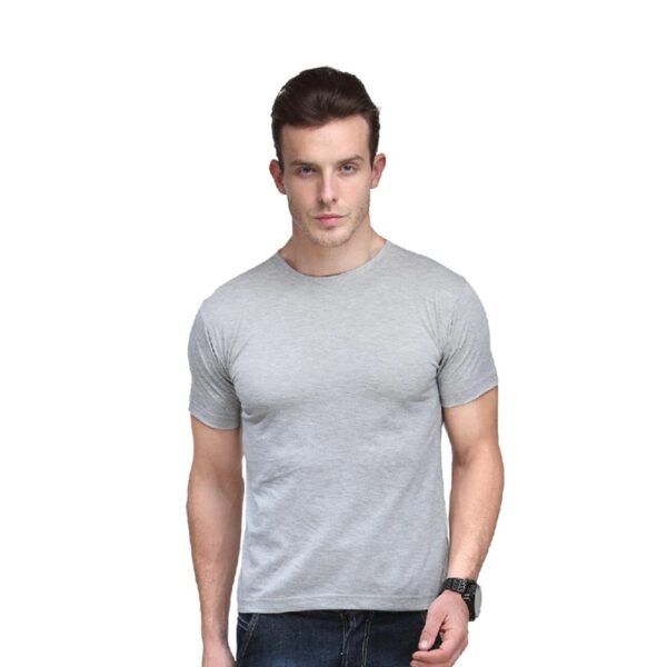 Men Basic Plain Cotton T-Shirt Bio Washed (SC-M-PT-L.GREY)