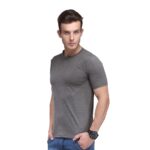 Men Basic Plain Cotton T-Shirt Bio Washed (SC-M-PT-D.GREY) - Image 2