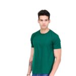Men Basic Plain Cotton T-Shirt Bio Washed (SC-M-PT-GREEN) - Image 2