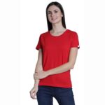 Plain Women T-shirt Pure Cotton (Red)