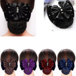 Bow Hair Clip With Hair Net (HB2)
