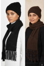 Winter Woolen Set of Beanie Cap & Muffler (MB55)