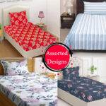 Single Cotton Flat Bed Sheet (ASSORTED DESIGNS)