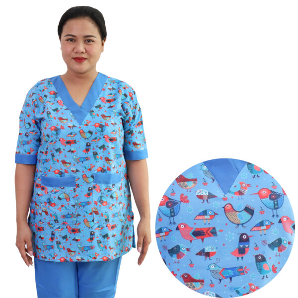Nanny Uniform Gabarden Printed (S-HS-NN8)