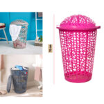 Tall Plastic Laundry Basket with Lid (LB1)