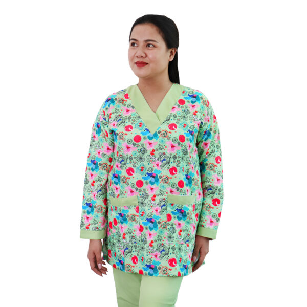 Nanny Uniform Gabarden Printed Full Sleeves (L-HS-NN16)