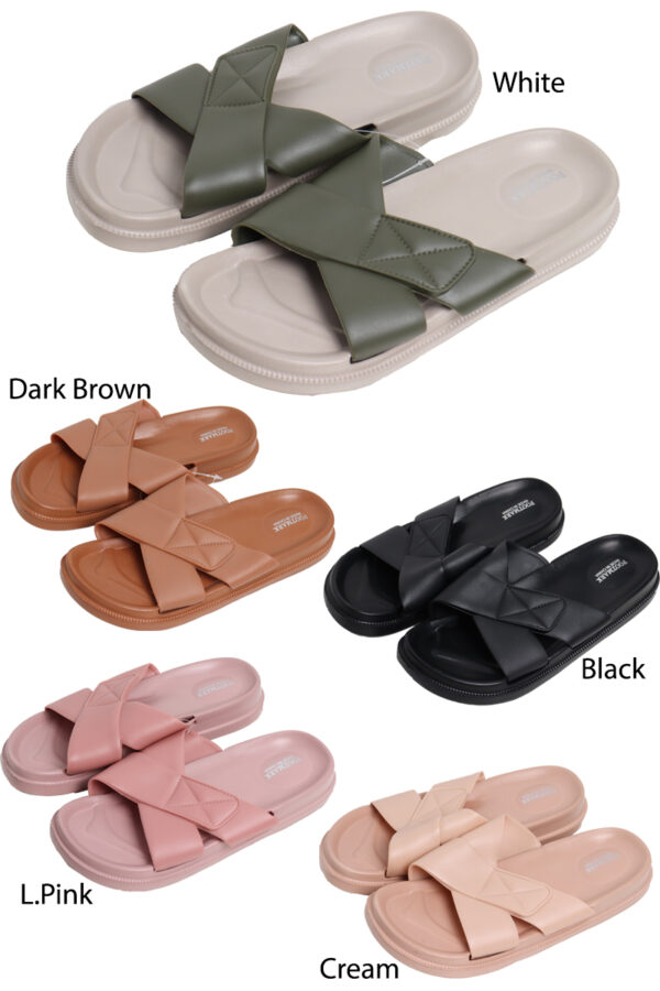 Cross Strap Rubber Slipper (9090)