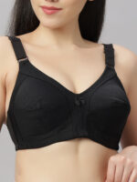 Cotton/Polyester Non-Padded Thick Cloth T-Shirt Bra B-CUP (2303BK)
