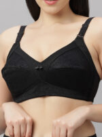 Cotton/Polyester Non-Padded Thick Cloth T-Shirt Bra B-CUP (2302-BK)