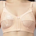 Cotton/Polyester Non-Padded Thick Cloth T-Shirt Bra C-Cup (8315-Biege/OC)