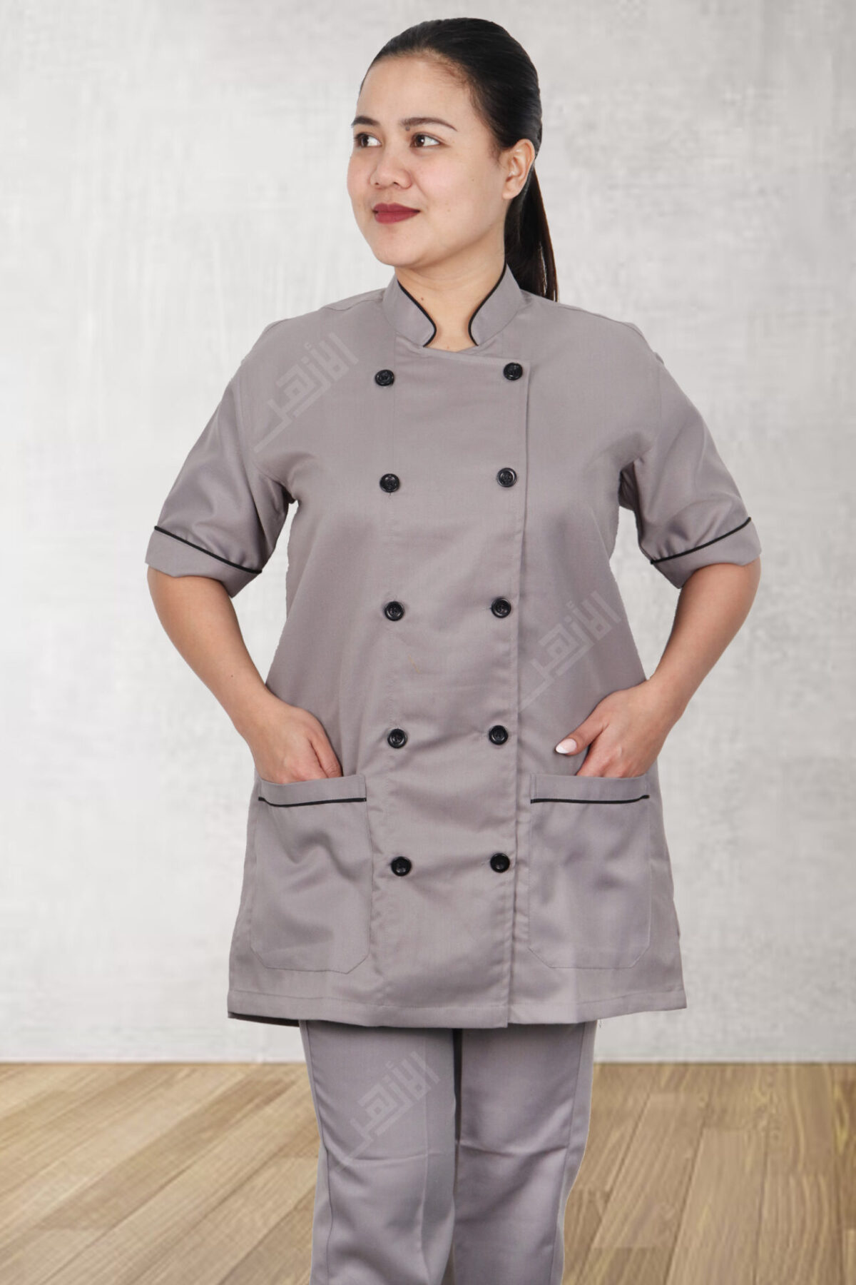 G241 grey main Uniform Thick Gabarden Made in India يونيفورم جبردن (G241) - Image 1