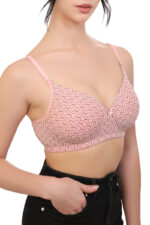 Printed Non Wired Soft Padded Full Coverage Bra (NV1)