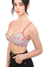 Printed Non Wired Soft Padded Full Coverage Bra (NV2) - Image 2