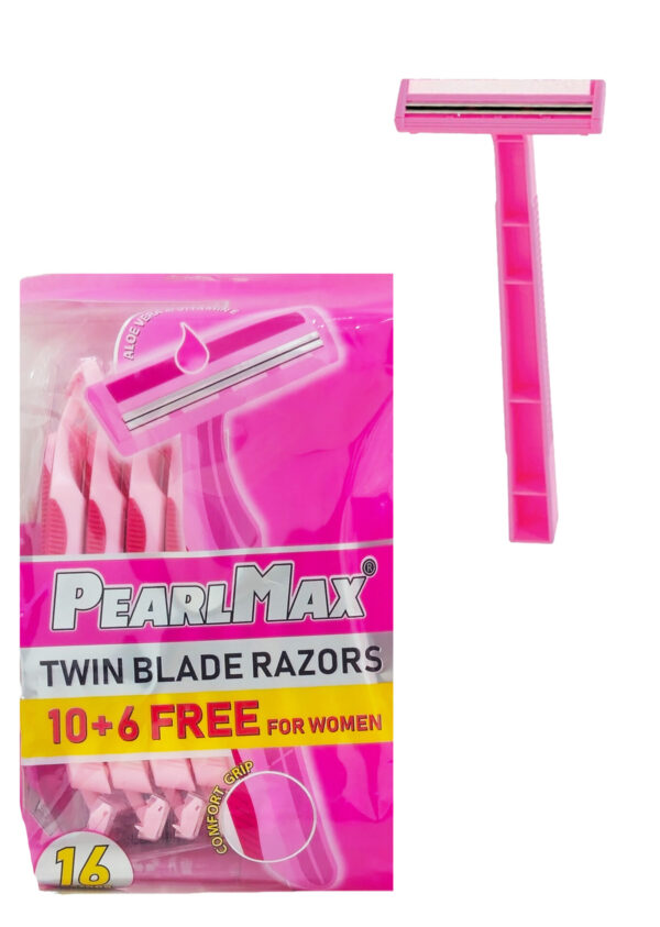 PearlMax Twin Blade Disposable Razor Pack of 16
