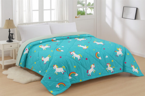 Single Bed Comforter Unicorns / Rainbows 160 x 220 cm (SBC2)