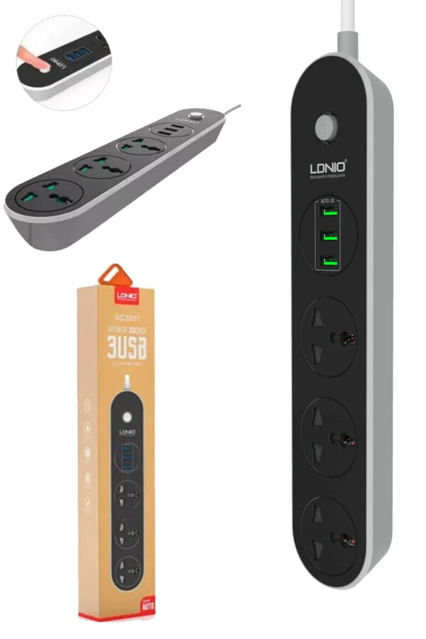 3 Socket / 3 USB Power Socket Extension