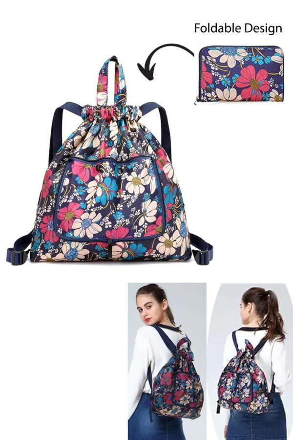 Foldable Drawstring Backpack