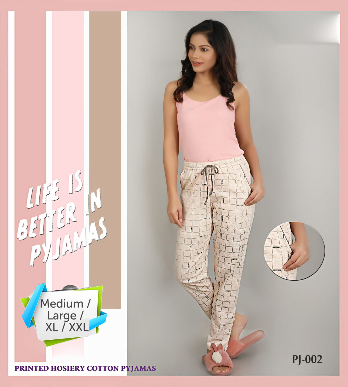 High Quality Cotton Pajama Bottom (PJ002) - Image 2