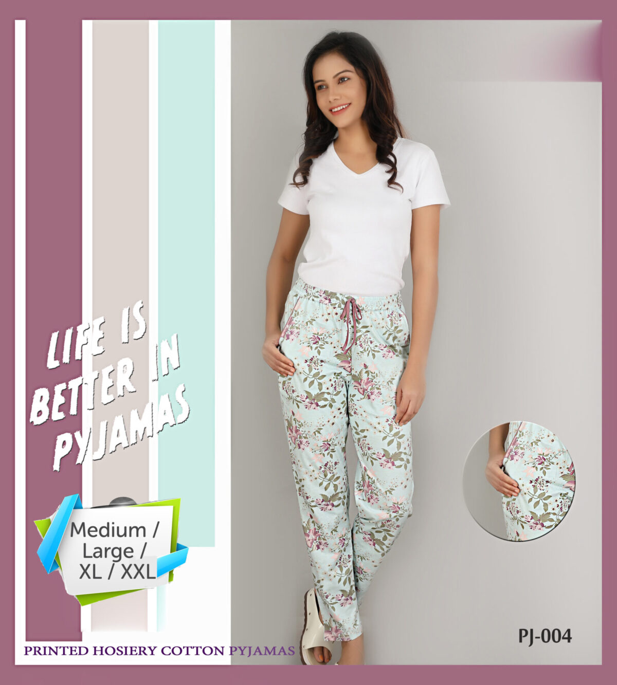 High Quality Cotton Pajama Bottom (PJ004) - Image 2