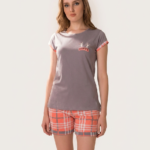 Trendy Shorts Half sleeves Set Lounge wear (SH-8310)