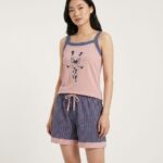 Trendy Shorts sleeveless Set Loungewear (SH-8126)
