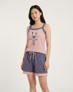 Trendy Shorts sleeveless Set Loungewear (SH-8126)