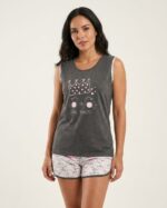Trendy Shorts Sleeveless Set Loungewear (SH-8128)