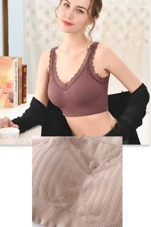 Comfy Padded Lace Bra Free size