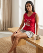Trendy Shorts Sleeveless Set Loungewear (SH-8127) - Image 2