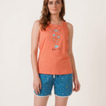 Trendy Shorts sleeveless Set Loungewear (SH-8314)