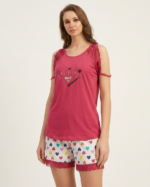 Trendy Shorts Sleeveless Set Loungewear (SH-8011)