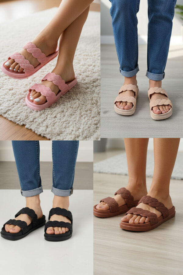 Rubber 2 Strap Slipper (L3689)