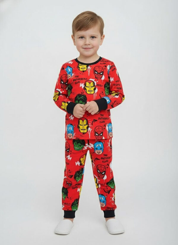 Boys Soft Cotton Superhero Pajama Set (Hp1)