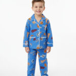 Boys Soft Cotton Sports badges Pajama Set (KP6)