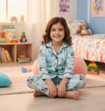 Girls Soft Cotton Marmaid Pajama Set (KP8) - Image 2
