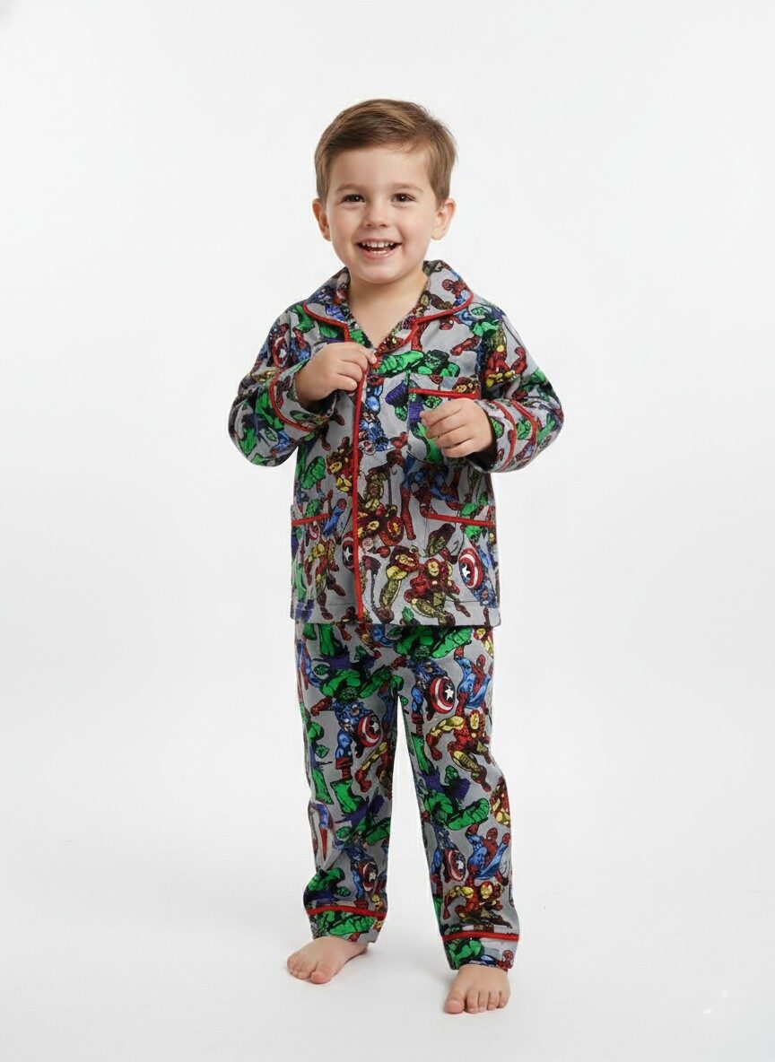 1762951651720 Boys Soft Cotton Superheros Pajama Set (KP11) - Image 1