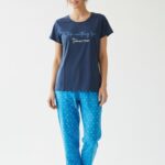 Half Sleeves Cotton Pajama Set (4197)