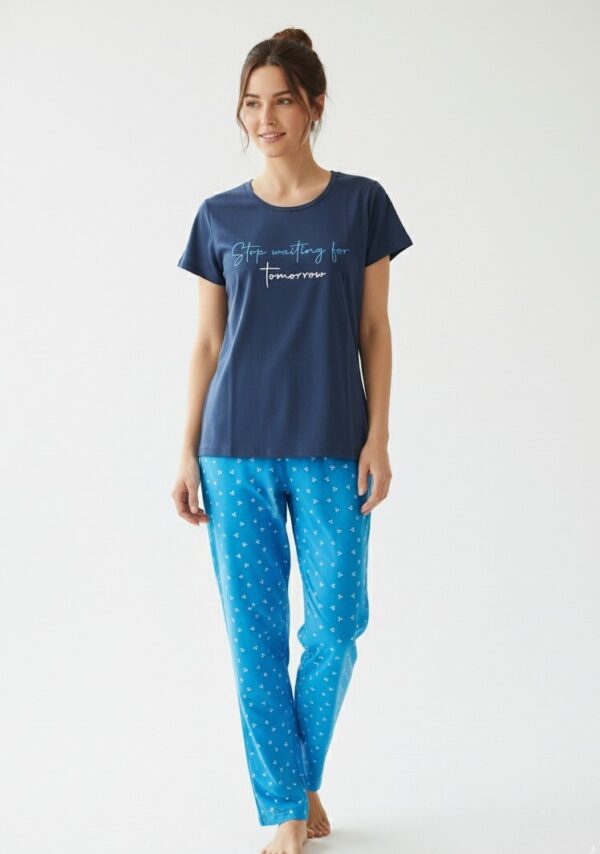 Half Sleeves Cotton Pajama Set (4197)