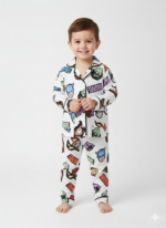 Girls Soft Cotton Superheros Pajama Set (KP10)