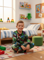 Boys Soft Cotton Minecraft Pajama Set (KP16) - Image 2