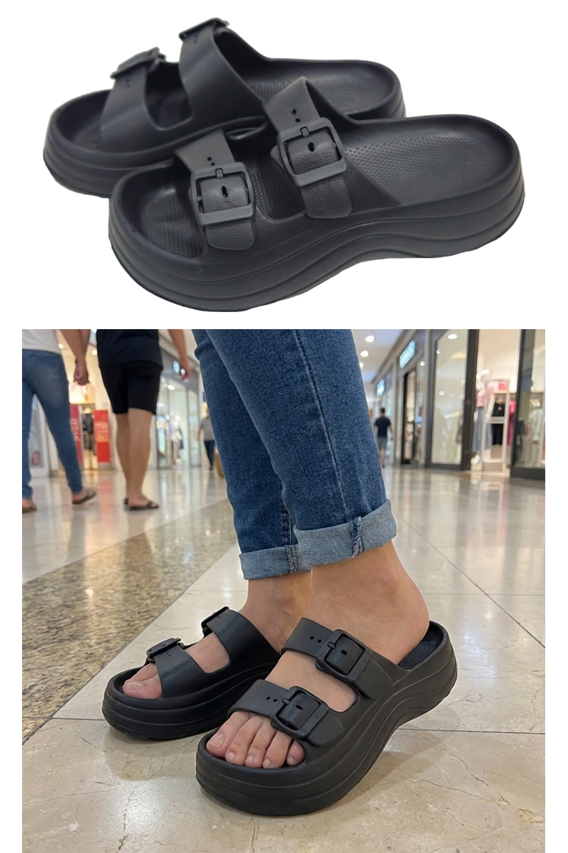 L3030 main1 Women Thick 2 Strap Rubber Slipper (L3030) - Image 1