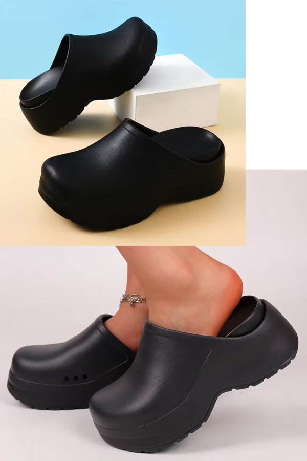 Women’s Thick-Sole Rubber Clogs (L0876)