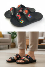 Cool Rubber Slippers with Gaming Icons (L258)
