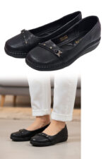 Women Elegant Classic Leather Shoes (5809) - Image 2