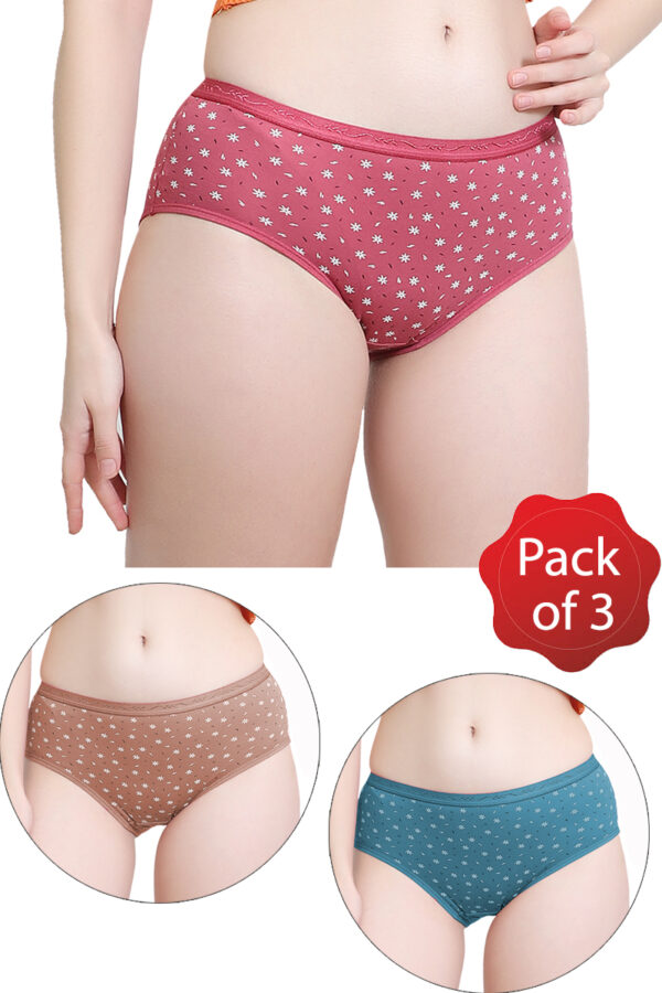 Women Cotton Panties Pack of 3 pcs (A3191)