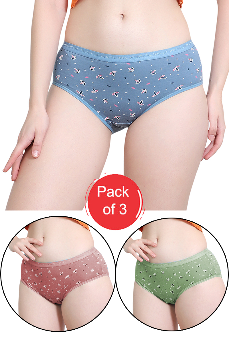 A3192 main Women Cotton Panties Pack of 3 pcs (A3192) - Image 1